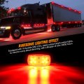 Nilight Double Bullseye Marker Light 5pcs Red 10led Rectangular Clearance Front Side Rear Indicator Surface Mounted For 12v