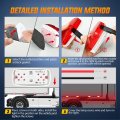 Nilight Double Bullseye Marker Light 5pcs Red 10led Rectangular Clearance Front Side Rear Indicator Surface Mounted For 12v