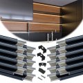 Muzata 20pack 6 6ft 2m Black Led Aluminum Channel System With Smoky Cover Extrusion Track Housing For Strip Light U Shape 