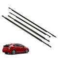 4pcs Door Window Belt Moulding Weatherstrip Seal Black Replacement For 2010 2011 2012 2013 2014 2015 Prius 75710-47021 