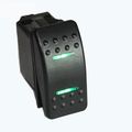 X-haibei Waterproof Marine Boat Car Rocker Switch 12v Spdt On-off-on 4 Pin Green Led Light 