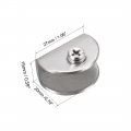 Uxcell Glass Shelf Brackets Stainless Steel Clamp Clip Holder Half Round For 7-11mm Thickness 4pcs