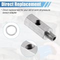 X Autohaux 1 8 Npt Oil Pressure Sensor Tee Adapter Female To Male With Gauge Port Supply Feed Line Stainless Steel Silver Tone