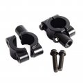 Safercctv Motorcycle Group 7 8 Handle Bar 10mm Mirror Thread Mount Holder Clamp Adaptor Black