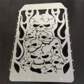 Httmt Mt298-03-s Skullradiator Grille Cover Guard Protector Compatible With Kawasak Vulcan Vn 1500 Stainless Steel