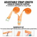 Cartman 1 X 12 Lashing Straps Cargo Tie-down Strap Up To 600lbs 10pk In Carry Bag Orange