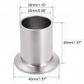Uxcell 304 Stainless Steel Fitting Long Weld Clamp Ferrule Fits 28mm X 40mm