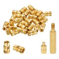 30 Pcs Threaded Inserts With Soldering Iron Tip Press Tool M4 X 12mm H 6mm Od Brass Metric Knurled Nuts Heat Set Embedment Nut 