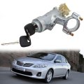 Ignition Switch Lock Cylinder With 2 Keys For Toyota Corolla 1998 2002 Rav4 2000 Metal Silver Tone 45020-38-1 45020-12-11 