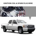 G-plus 8 Pack Square Ignition Coil Spark Plug Wire Compatible With Chevy Express Silverado Gmc Yukon Savana Sierra Hummer H2