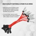 8 Pack Square Ignition Coil Spark Plug Wire Kit For Chevy Silverado Express Gmc Savana Sierra Yukon Hummer H2 1999 2007 41 962