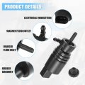 Acropix Windshield Washer Motor Pump Fit For Mercedes-benz Sprinter 2500 Pack Of 2 Black