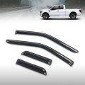 Out-channel Window Vent Visor Deflectors Tape-on Side Rain Guards For Ford F150 Supercab 2015-2024 4pcs Smoky 