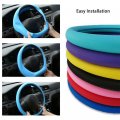 Jonscart Universal Silicone Elastic Car Steering Wheel Cover Comfortable Grip For 13-16in Truck Suv Accessory Blue