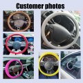 Jonscart Universal Silicone Elastic Car Steering Wheel Cover Comfortable Grip For 13-16in Truck Suv Accessory Blue