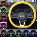 Jonscart Universal Silicone Elastic Car Steering Wheel Cover Comfortable Grip For 13-16in Truck Suv Accessory Blue
