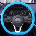 Jonscart Universal Silicone Elastic Car Steering Wheel Cover Comfortable Grip For 13-16in Truck Suv Accessory Blue