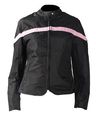 Women S Black And Pink Textile Motorcycle Jacket Size 2xl Xx-large 