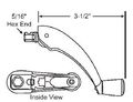 Window Operator Handle Crank Type Folding Earth Brown 5 16 Spline Size 