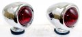 2x Superior Dixie 12v Chrome Bullet Style Red Marker Light Motorcycle 1 2 D 