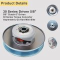 30 Series Torque Converter 5 8 Clutch 6 Driven Asymmetric Go Kart Mini Bike Replaces Comet 219457a