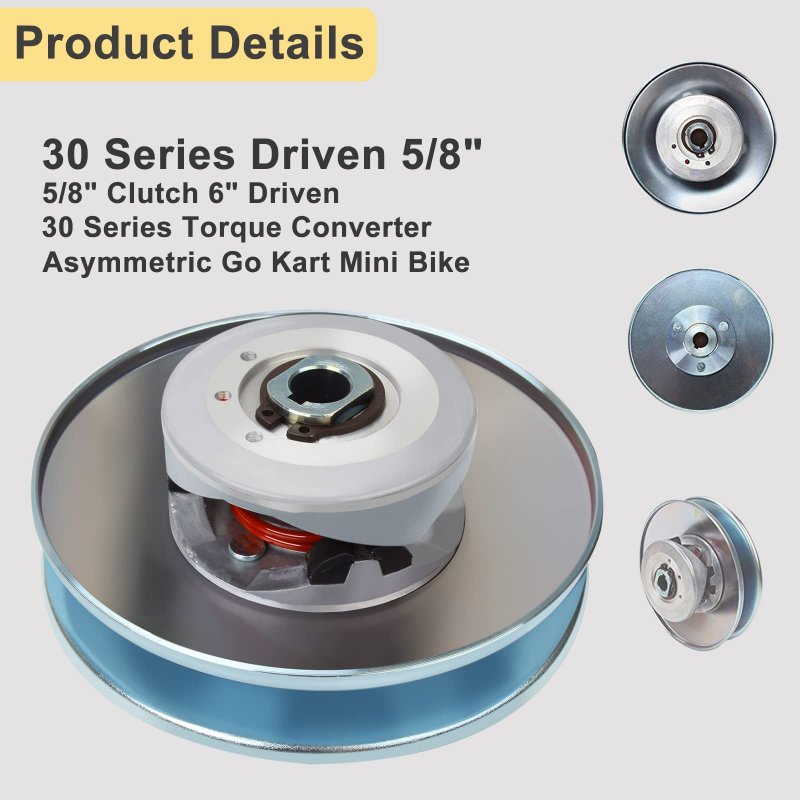 30 Series Torque Converter 5 8 Clutch 6 Driven Asymmetric Go Kart Mini Bike Replaces Comet 219457a