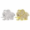 Honbay 2pcs Rhinestone Elephant Car Air Vent Clips Conditioning Freshener For Auto And Gold Silver 