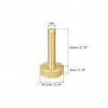 Uxcell Knurled Thumb Screws M4x20mm Flat Brass Bolts Grip Knobs Fasteners For Home Electronic Machine 5pcs