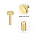 Uxcell Knurled Thumb Screws M4x20mm Flat Brass Bolts Grip Knobs Fasteners For Home Electronic Machine 5pcs