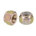 25pcs 1 4 -28 Nylon Insert Hex Lock Nuts Carbon Steel Self-locking Stop Nut For Industrial Construction Fasteners Color Zinc 