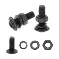 20pcs M6 X 20mm Flanged Button Head Socket Cap Screws 304 Stainless Steel Drive Fasteners Bolts With Nuts Flat Lock Washer 