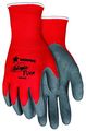 Memphis Gloves Mcr Safety Large Ninja Flex 15 Gauge Gray Latex Palm And Fingertips Coated Work With Red Nylon Liner Knit Wrist 