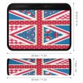British Flag In The Floral Car Seat Neck Coverbelt Shoulder Strap Pad Accessories Protector For Seat Belt Harness Covers 2 Pack