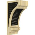 Ekena Millwork Corw03x04x08dilablrw Diane Recessed W Ironcraft Lattice Inlay Wood Corbels 3 1 W X 4 D 8 H Rubberwood 