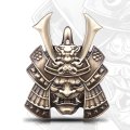 Skull Skeleton Oni Samurai Warrior Weaing A Helmet Metal 3d Emblem Badge With Pre-adhesive For Car Motorcycle Spider Atv Fun