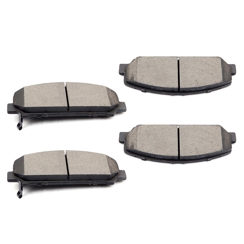 Front D1286 Ceramic 4pcs W Hardware Disc Brake Pad Set