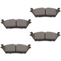 Rear D1790 Ceramic 4pcs W Hardware Disc Brake Pad Set 