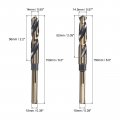 Uxcell Reduced Shank Drill Bit Set 14mm 14 5mm Titanium Nitride Coated High Speed Steel 4341 Tri-flat Drilling Tool For