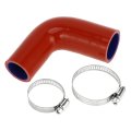 1 Set 32mm 26 -38mm 5 Id 90mm 3 54 Length 90a Red Blue Car Silicone Hose With Clamps Coolant Universal 