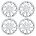 16 In Hubcaps Universal Set Of 4 Wheel Rim Covers Silver Replacement For Acura Chevrolet Dodge Ford Honda Hyundai Kia Mazda 