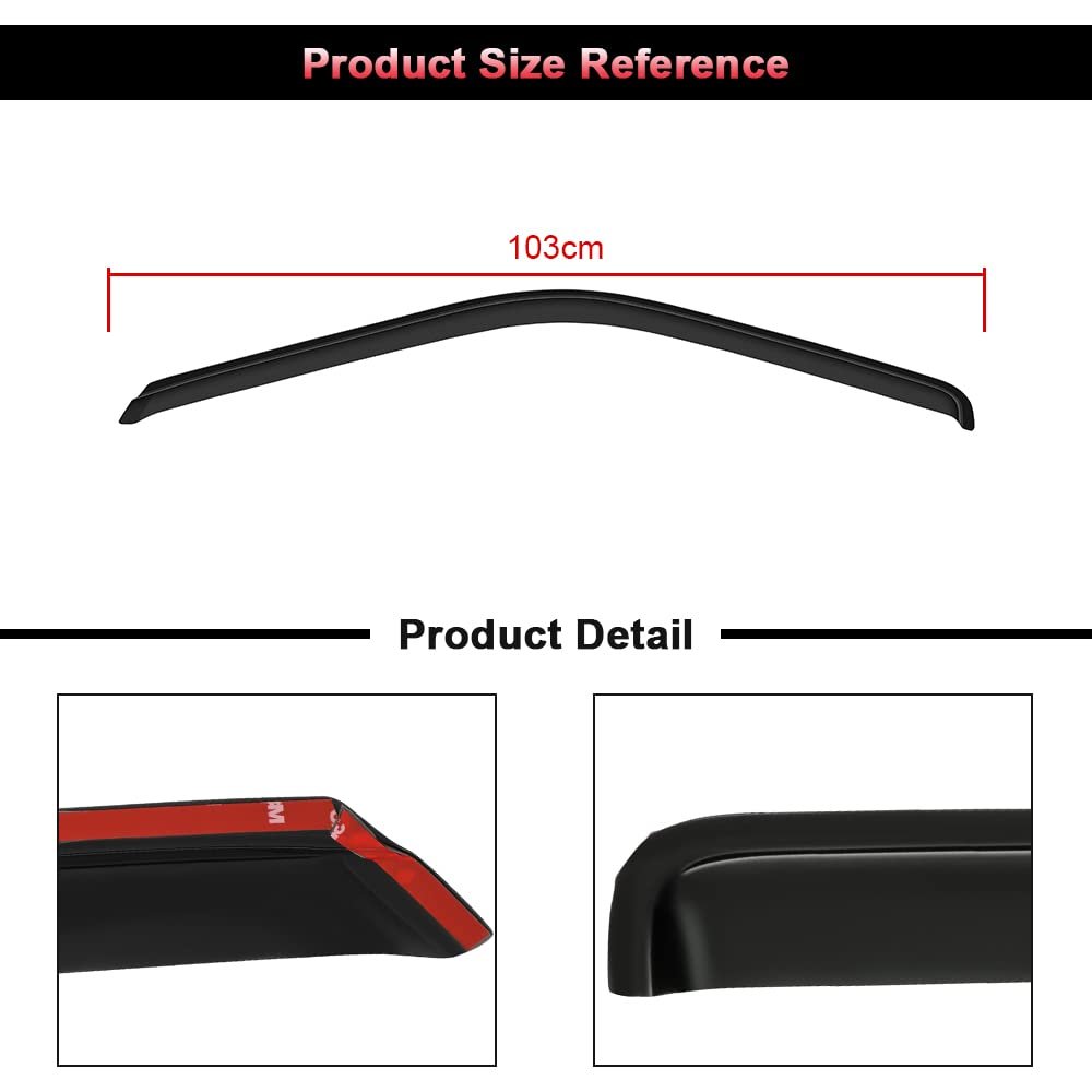 Side Window Deflectors 2 Pieces For Chevy Blazer 1992 To 1994 C1500 C2500 Transparent Smoked Rain Guards Tape On Outside Mount