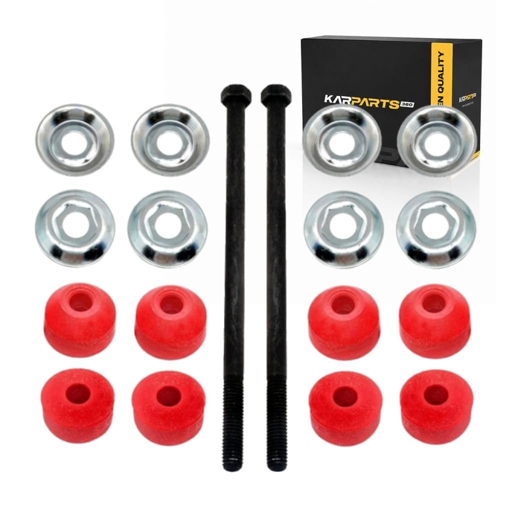Front Stabilizer Bar Link Set For Dodge Ram 1500 Van 1999 2000 2001 2002 2003 Polyurethane Red Bushings Hardware Included