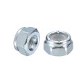 50pcs 10-32 Nylon Insert Hex Lock Nuts Carbon Steel Self-locking Stop Nut For Industrial Construction Fasteners White White 