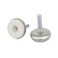 10 Pcs M6 Housing Furniture Base Metal Levelling Feet Glide Silver Tone 