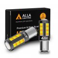 Alla Lighting Newest Bay15d 2357 1157 Switchback Led Bulbs Dual-color Amber Yellow Turn Signal Lights Xenon White Parking Light 