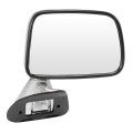 Black Left Side Mirror Fit For 1987-1988 Toyota Pickup Metallic Finish Glass Manual Fold Non-heated 