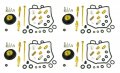 4 Carburetor Carb Repair Rebuid Kit Fit For Cb750f 80-81 With Air Cut Off Valve Set 