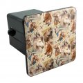 Framed Horses Selfie Picture Pattern Tow Trailer Hitch Cover Plug Insert