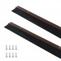 Brown Door Brush Bottom Sweep 39 37 In Long Aluminum Alloy Base 1 6 Wide Nylon Insert Seal For Doors 2 Pieces 