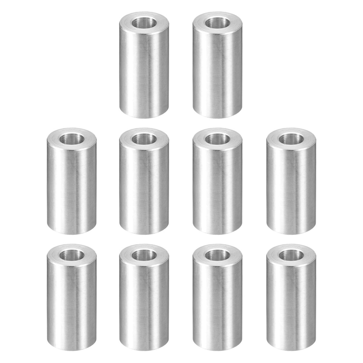10 Piece Aluminum Spacer 3 4 In Od By 8 Id 1 7 16 Length Round Metal Standoff Bushing Plain Finish Unthreaded For Screws Bolts
